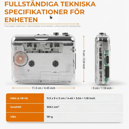 Digital kassettspelare | Omvandlare till MP3