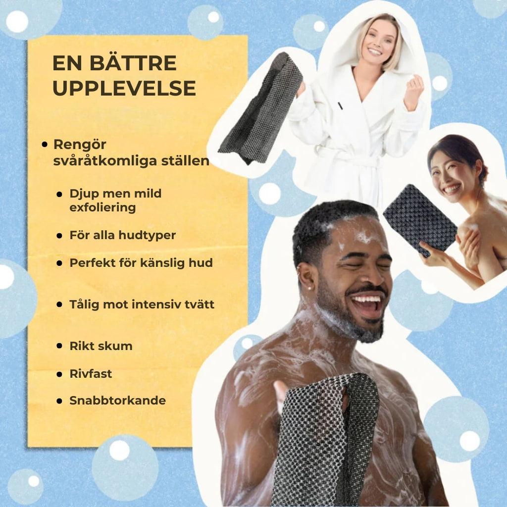 Exfolierande antibakteriell skrubbduk