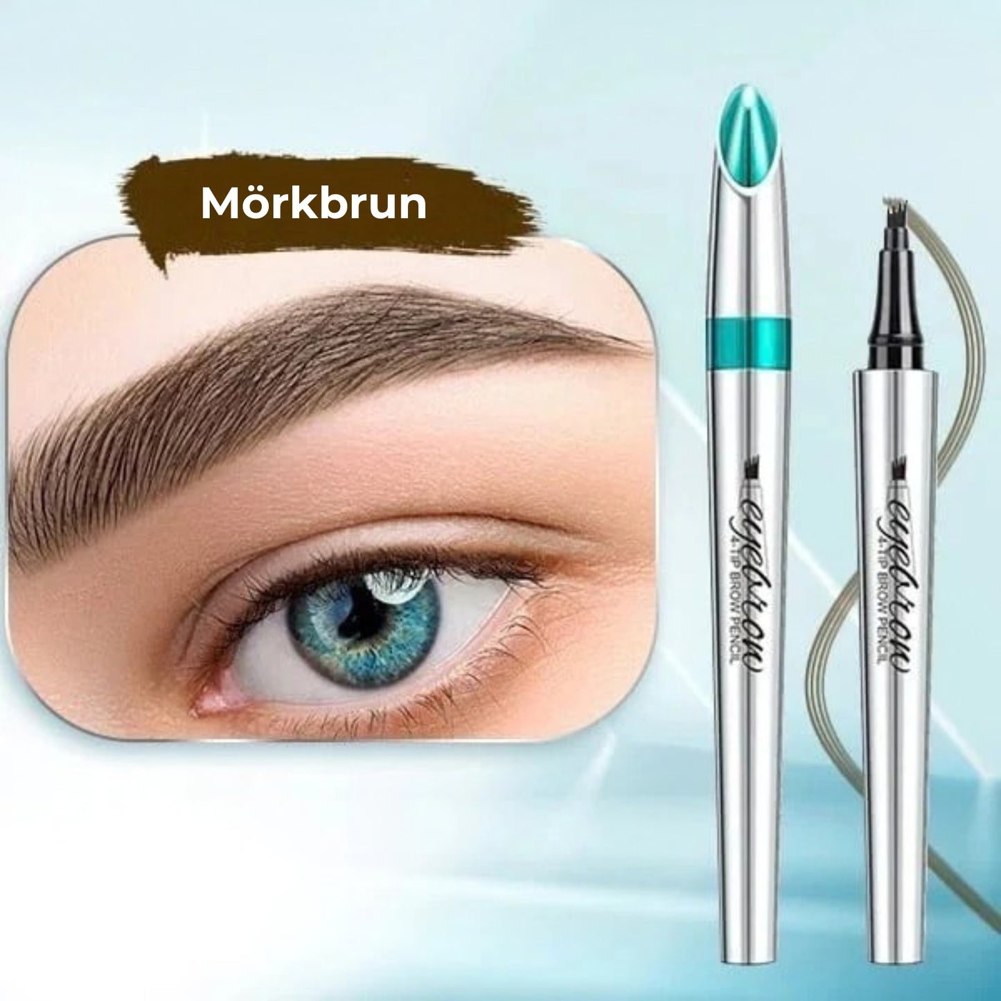3D-ögonbryn stift med 4 gaffelspetsar för microblading (vattentät)