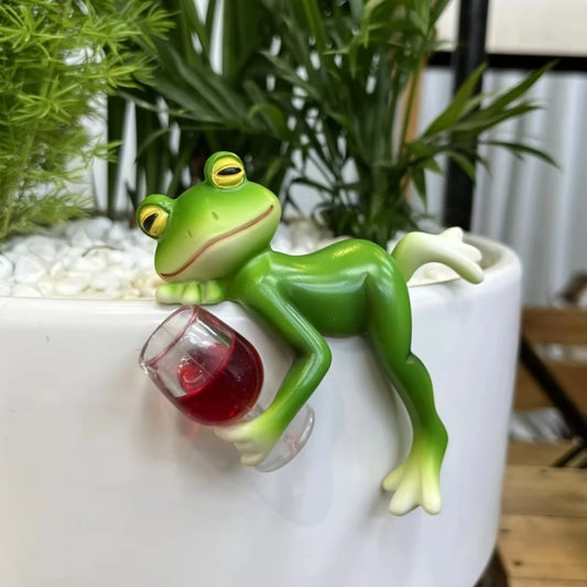 🐸 Groda blomkruka hänge prydnad🍷