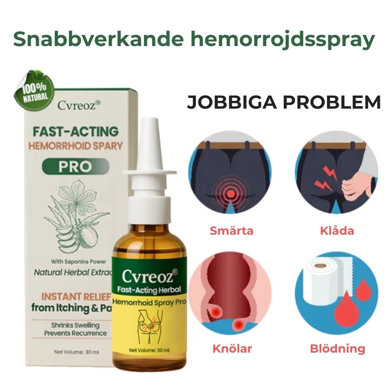 Snabbverkande örtbaserat spray mot hemorrojder