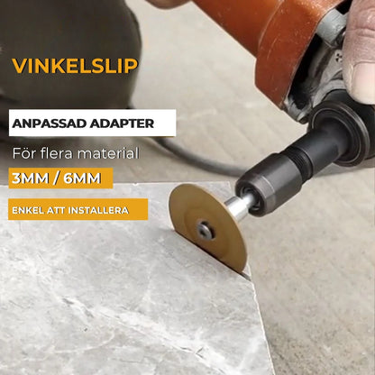 Specialanpassad adapter för vinkelslip