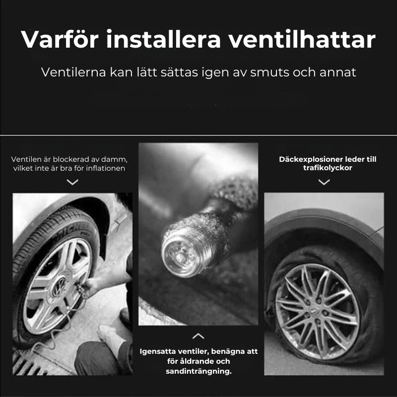 Ventilhattar för bildäck (4 delar)