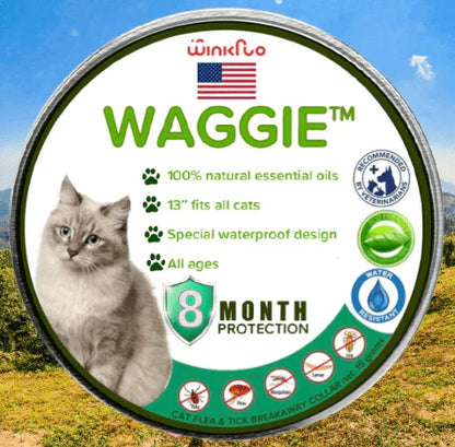 Naturligt halsband mot loppor och fästingar – Waggie™