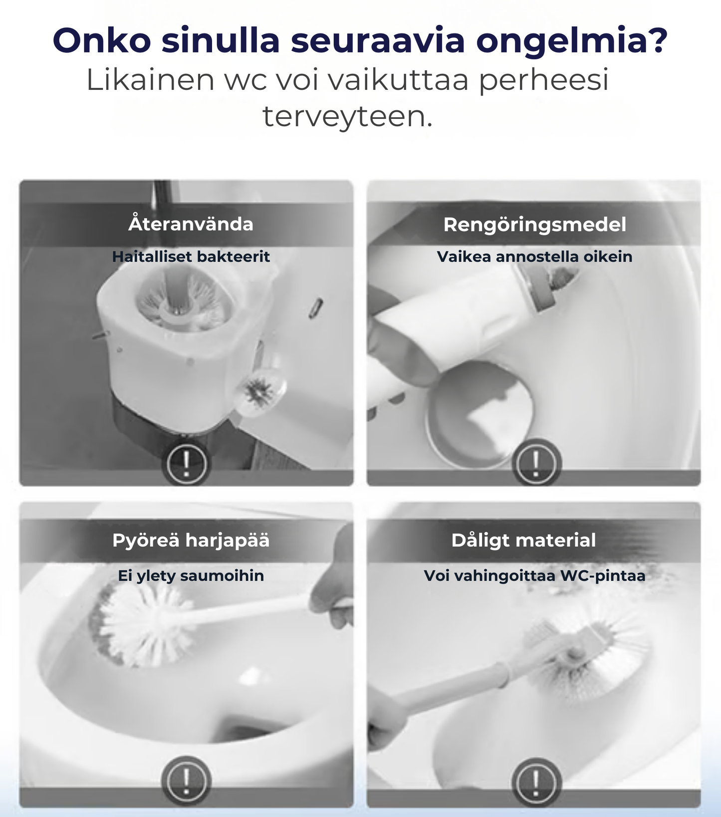 Toalettborste med rengöringshuvuden (Inkluderar doftkuddar)