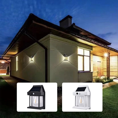 Vägglampa med solceller