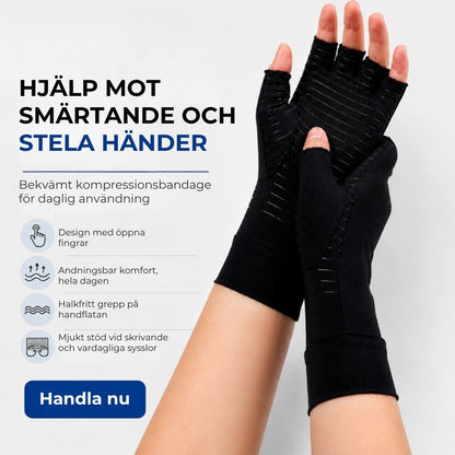 Kompressionshandskar med kopparberikning | 1 par
