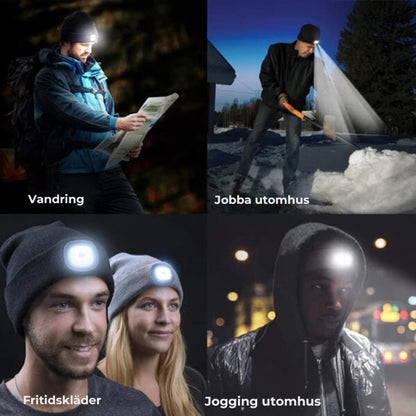 Mössa med LED-lampa