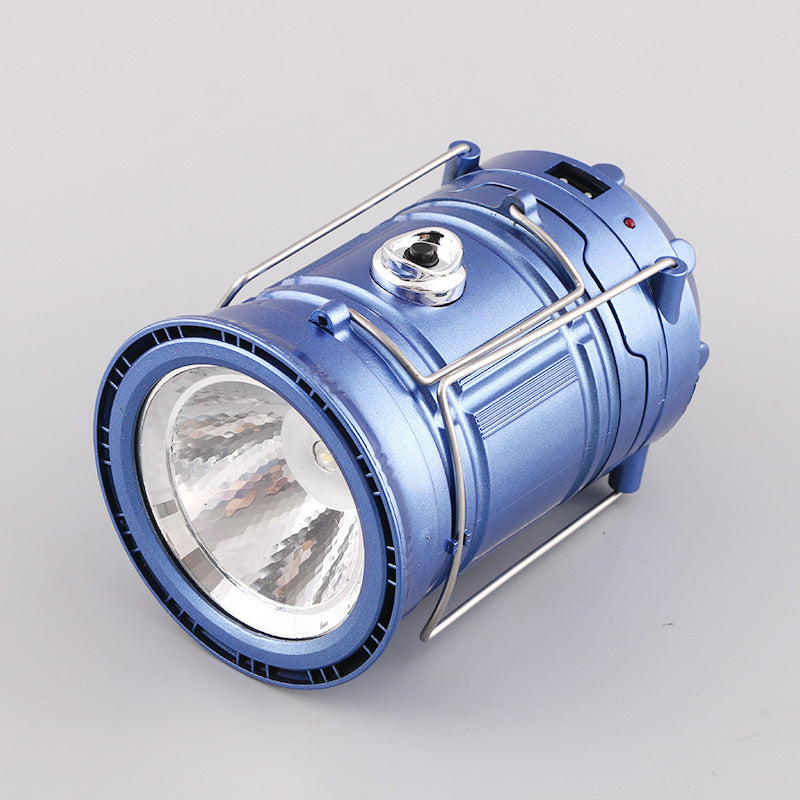 Solcellsdriven campinglykta och ficklampa med USB-anslutning