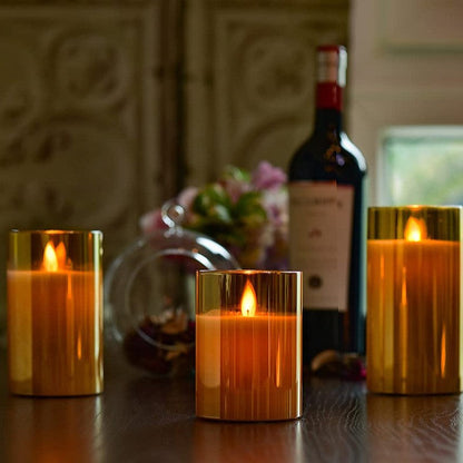 Flamlösa ljus | 3 stycken