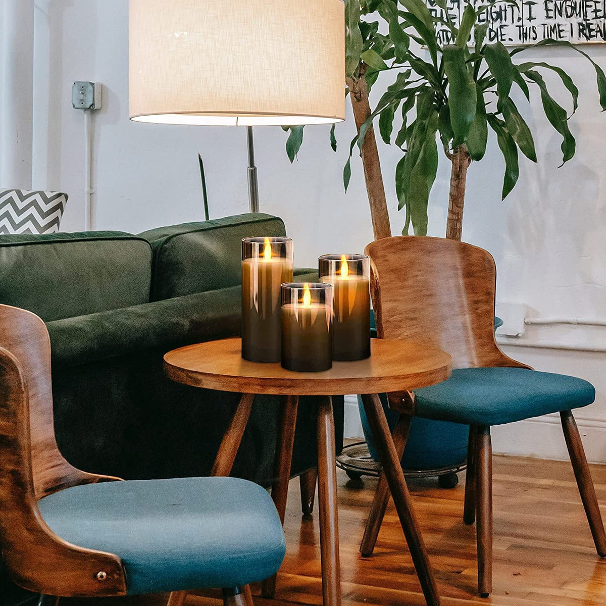 Flamlösa ljus | 3 stycken
