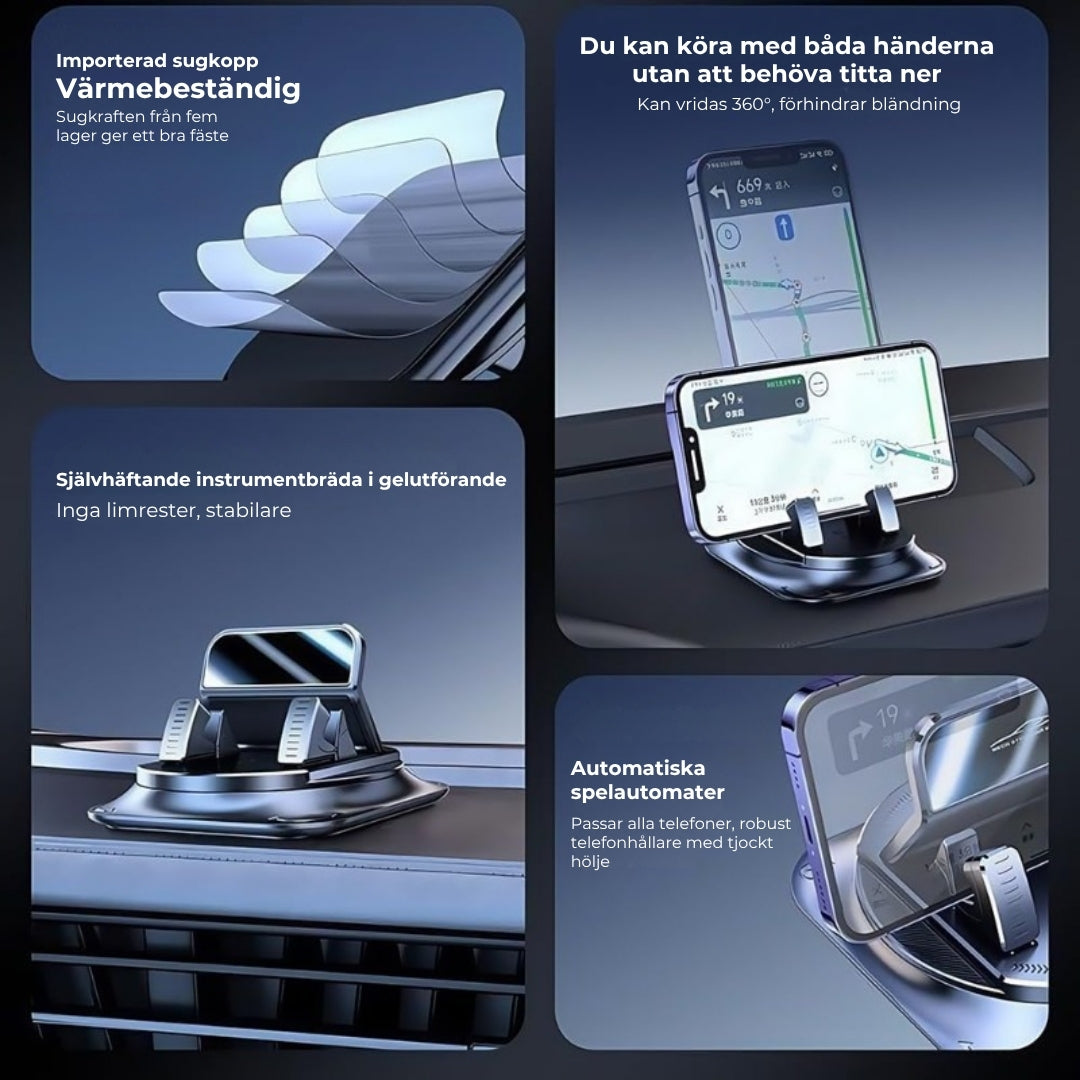 Vridbar mobilhållare för Bil | 360°