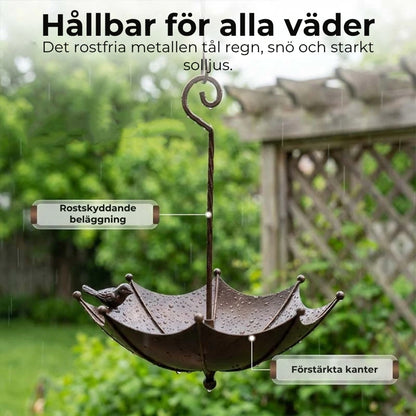 Hängande paraply | Mat- och Vattenskål för Fåglar