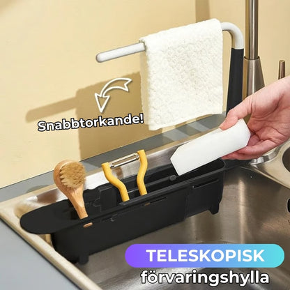 Teleskopiskt Förvaringsställ för Diskbänk
