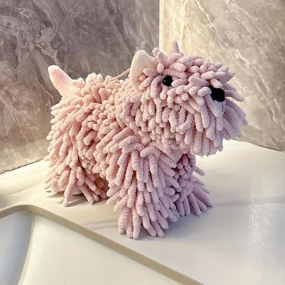 Söt hund-handduk i mikrofiber