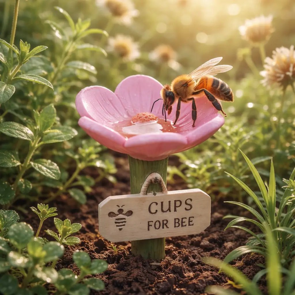 Blomformad vattenbehållare för bin💧