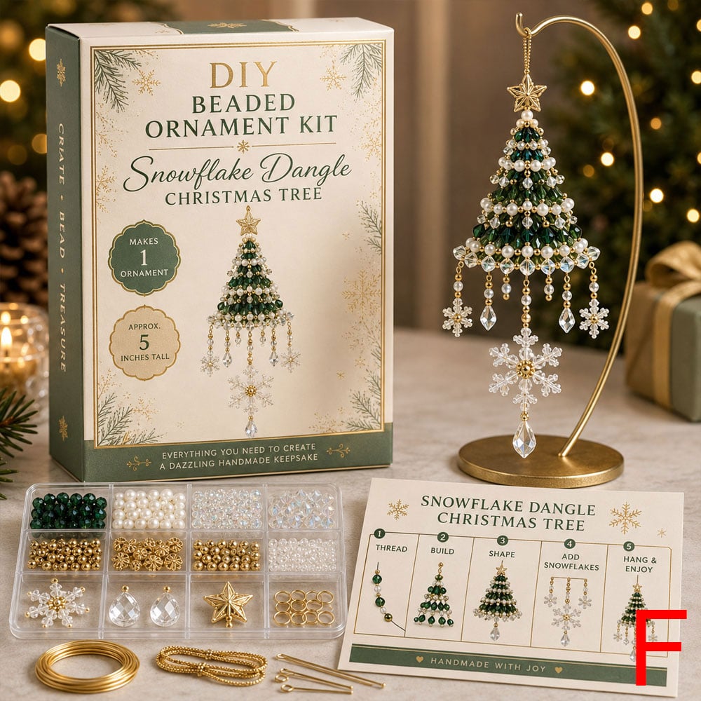 DIY Julgranspynt med pärlor | Kreativ julgransdekoration