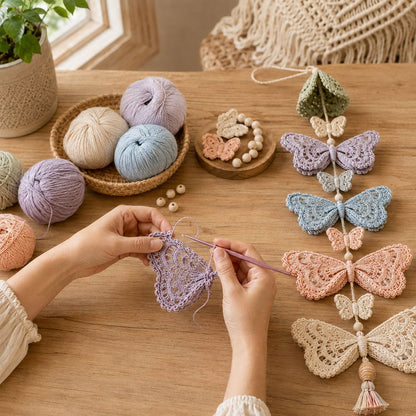 DIY-dekoration: upphängd krokuppsättning