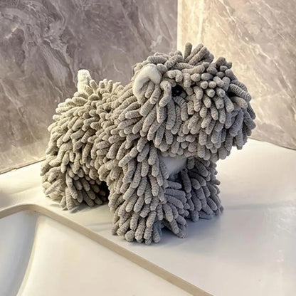 Söt hund-handduk i mikrofiber