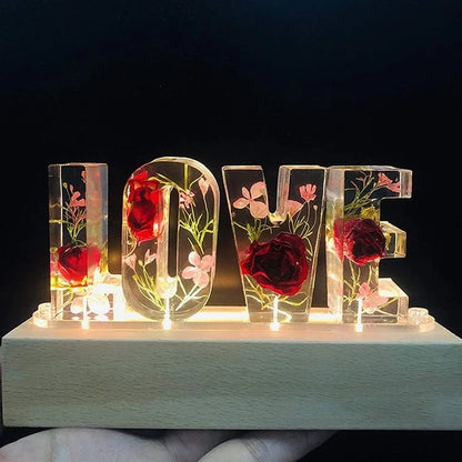 🎁Handgjorda blomsterbokstäver med LED
