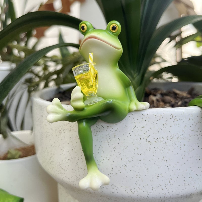 🐸 Groda blomkruka hänge prydnad🍷
