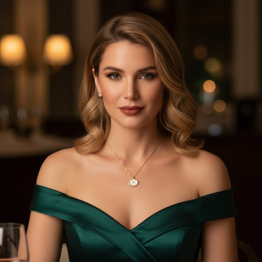 Elegant halsband med elegant kors