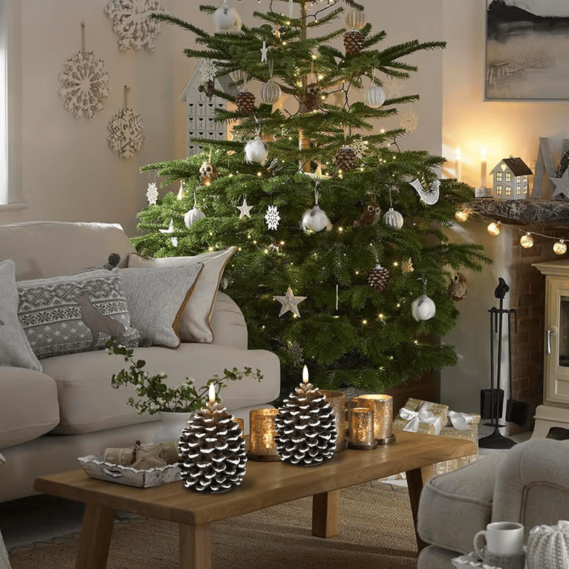 Tallkotte med LED-ljus
