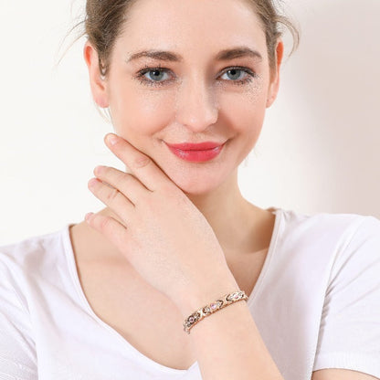 Magnetarmband i roséguld