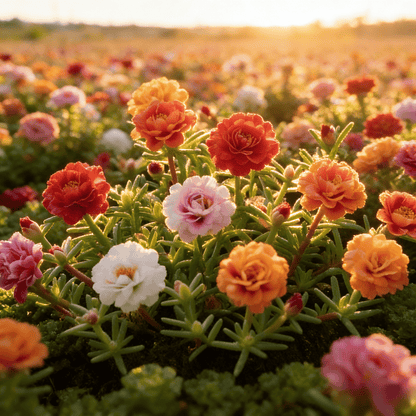 🌸Mosroos-fröblandning (1000 st) – 🌿Portulaka / Solros