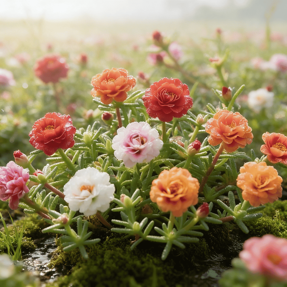 🌸Mosroos-fröblandning (1000 st) – 🌿Portulaka / Solros