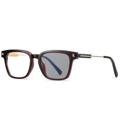 Fyrkantiga Multifokala Läsglasögon i Metall – Fotokromatiska