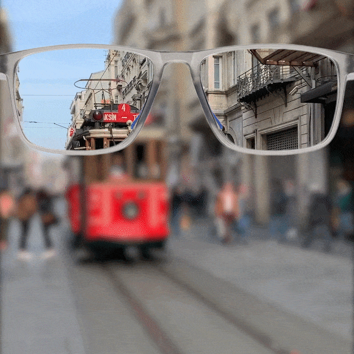 Retro Läsglasögon – Multifokala med färgskiftande linser