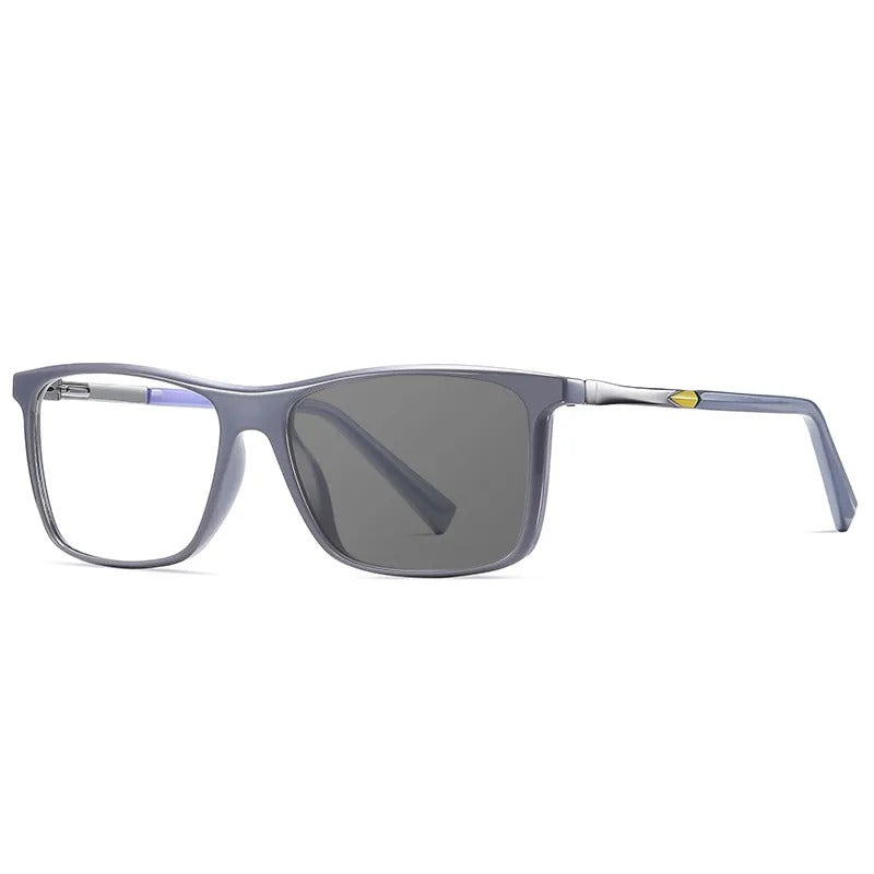 Klassiska fyrkantiga Multifokala läsglasögon (Färgskiftande glas)