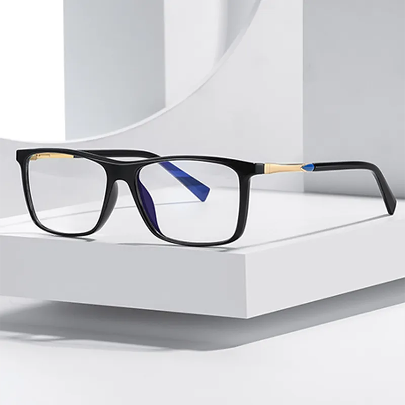 Klassiska fyrkantiga Multifokala läsglasögon (Färgskiftande glas)