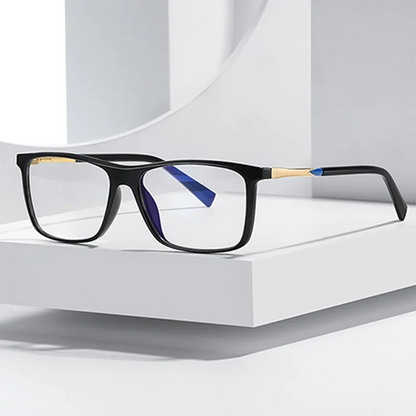 Klassiska fyrkantiga Multifokala läsglasögon (Färgskiftande glas)