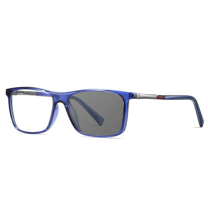 Klassiska fyrkantiga Multifokala läsglasögon (Färgskiftande glas)