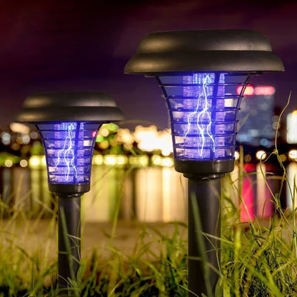 Solcellsdriven LED-lampa mot myggor | Designad för trädgård