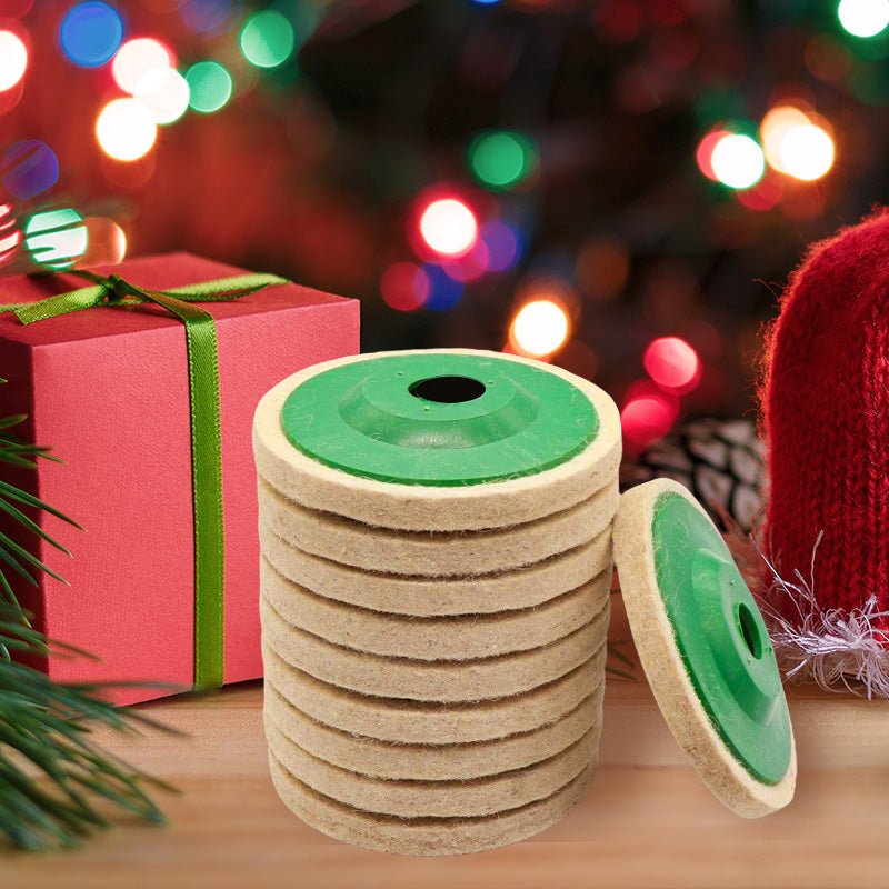 Polerskivor av filt (10 stycken)