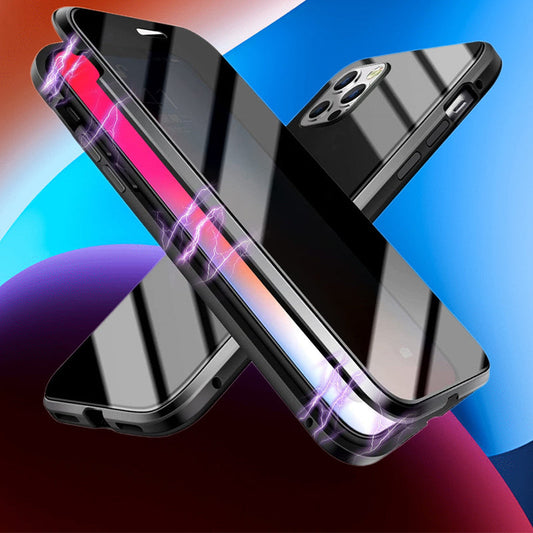 iPhone - Magnetiskt dubbelskydd av härdat glas