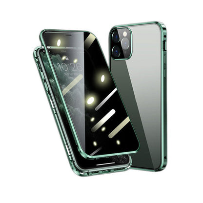iPhone - Magnetiskt dubbelskydd av härdat glas