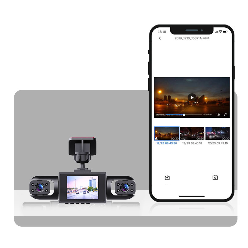 360° bilkamera – 4 linser med mörkerseende och loop-inspelning 📹