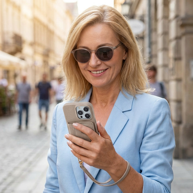🔥📱 iPhone-mobilskal för damer – med inbyggd plånbok