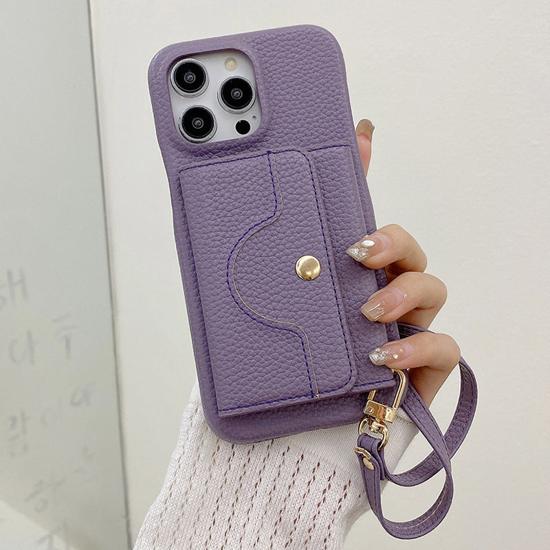 🔥📱 iPhone-mobilskal för damer – med inbyggd plånbok