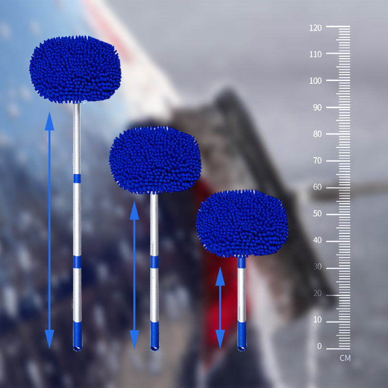 🧽 Teleskopisk bilmopp – mjuk mikrofiber (justerbar längd)