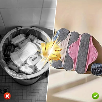 Återanvändbara och Säkra bindor för kvinnor (3st)